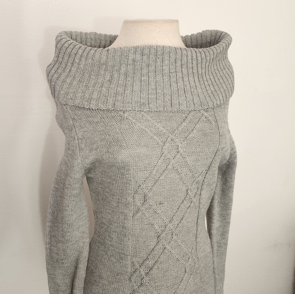 RUE 21 Dress Cable Detail Knit Sweater Gray M - Picture 9 of 15